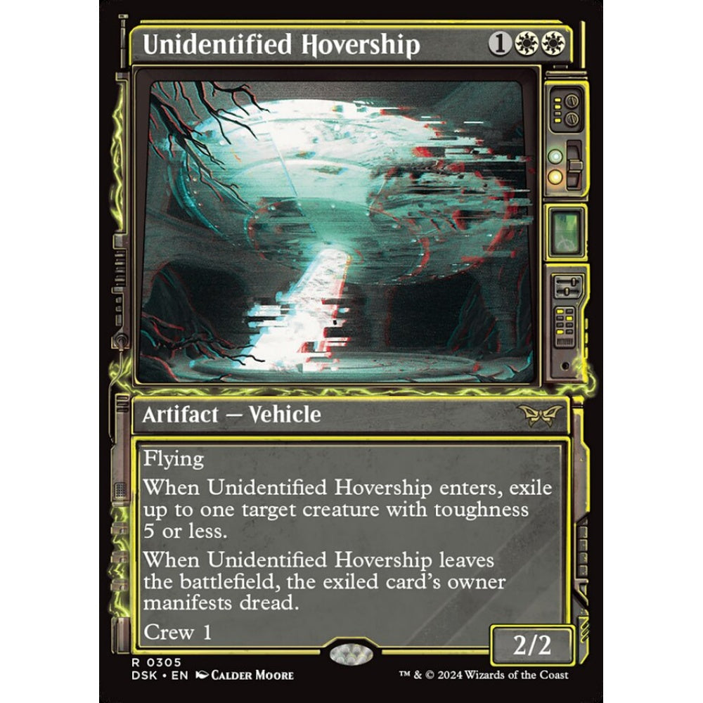 Unidentified Hovership, 305, rare, Magic: The Gathering, Duskmourn: House of Horror