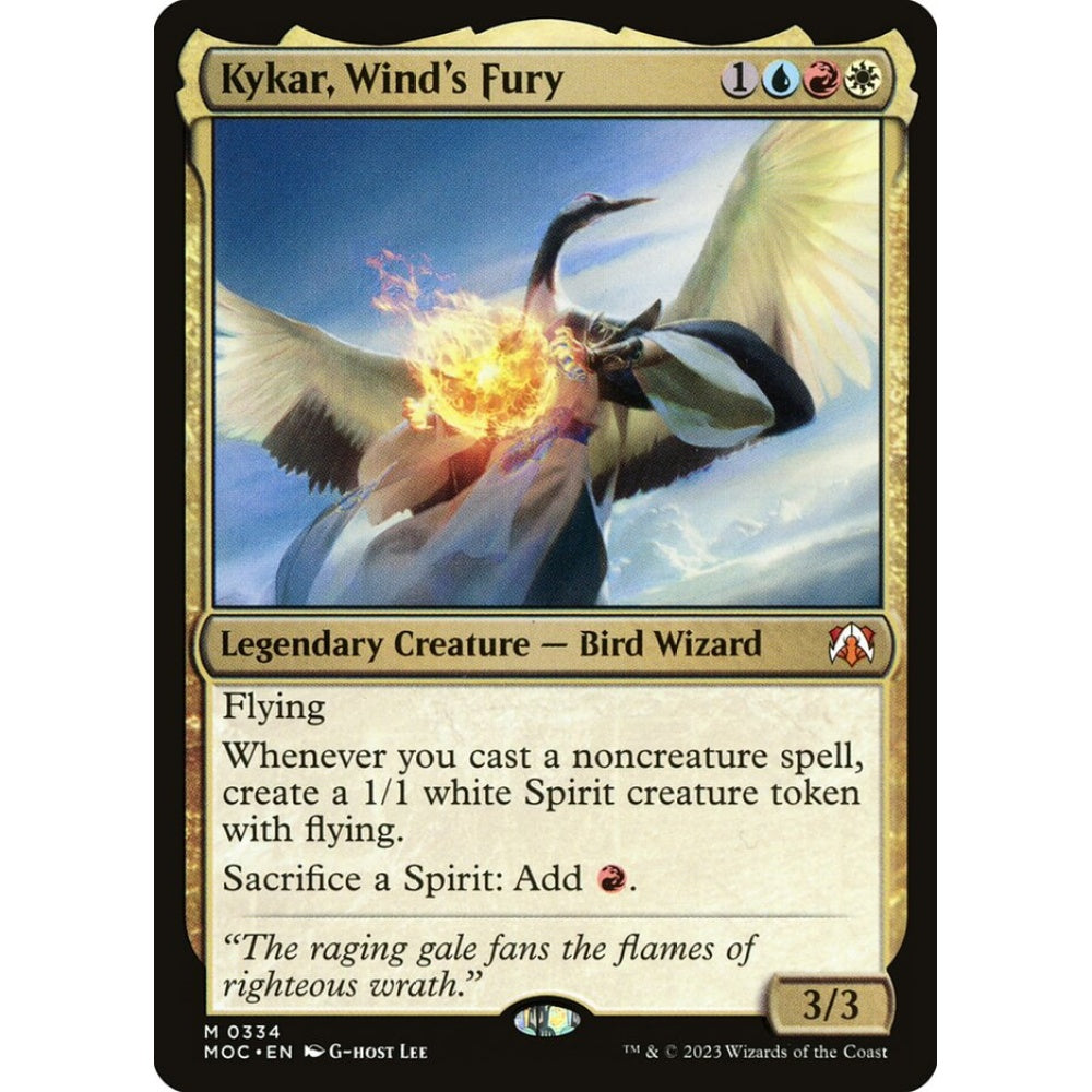Kykar, Wind's Fury mythic 334 Magic the Gathering March of the Machine Commander