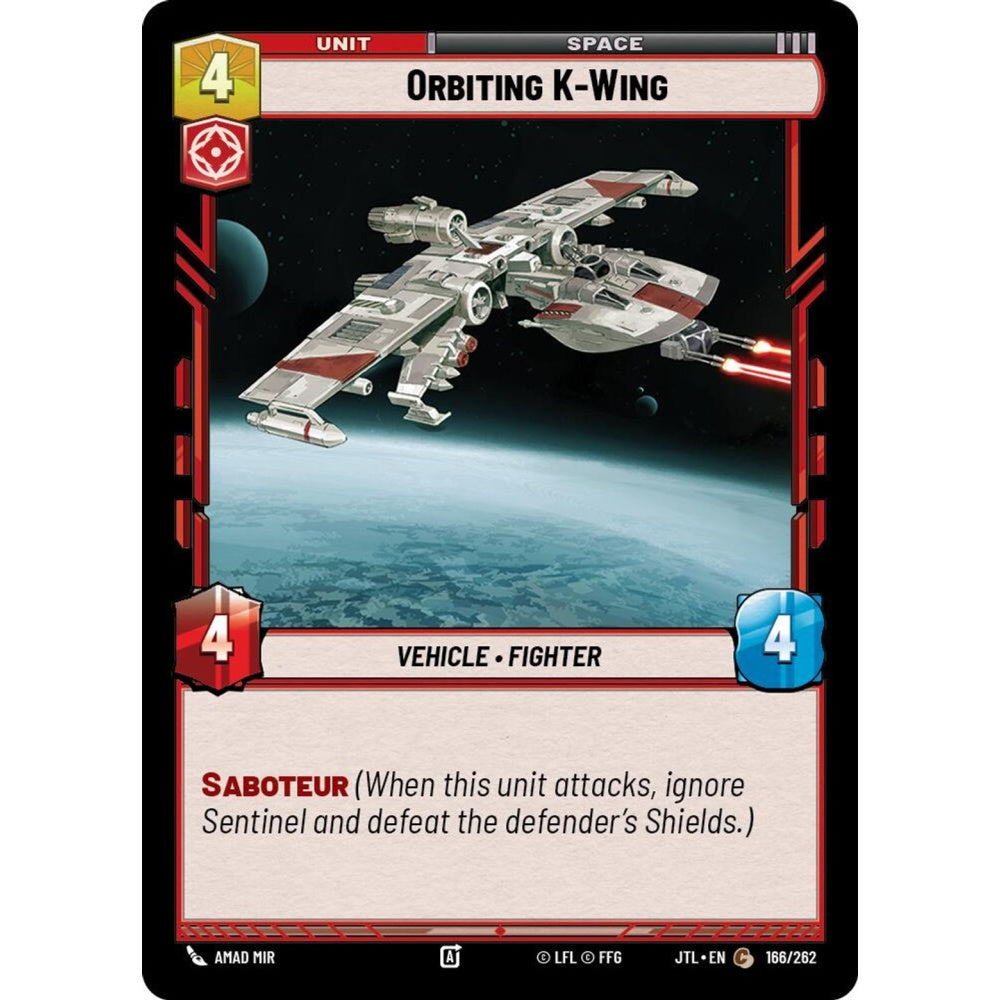 Orbiting K-Wing, C, JTL 166), Star Wars Unlimited