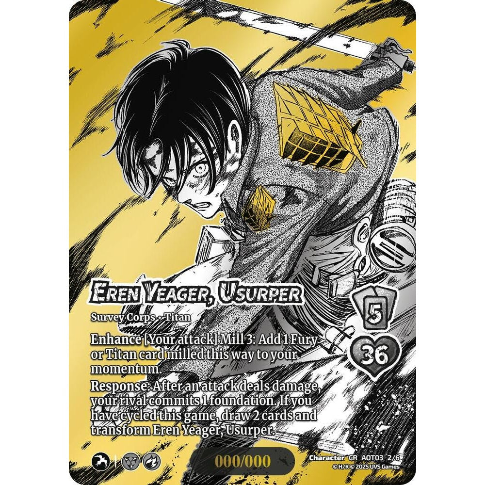 Eren Yeager, Usurper 2/6 AOT03 Universus Attack on Titan: Apocalypse Character CHROME