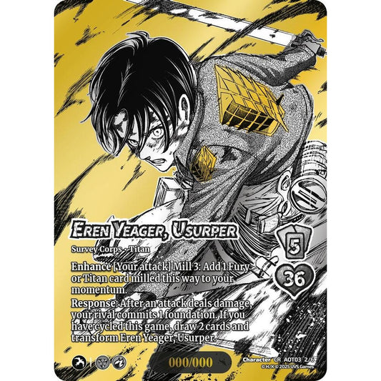 Eren Yeager, Usurper 2/6 AOT03 Universus Attack on Titan: Apocalypse Character CHROME