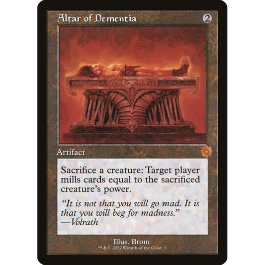 Altar of Dementia mythic 3 Magic the Gathering The Brothers' War Retro Artifacts