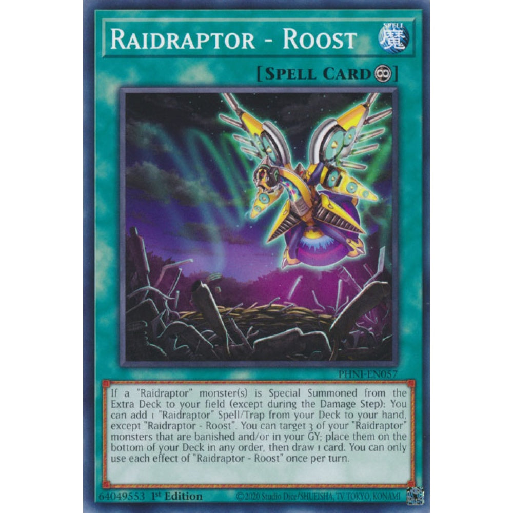 Raidraptor - Roost PHNI-EN057 Common Common Yu-Gi-Oh Phantom Nightmare in Art