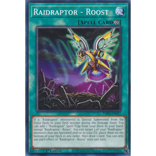 Raidraptor - Roost PHNI-EN057 Common Common Yu-Gi-Oh Phantom Nightmare in Art