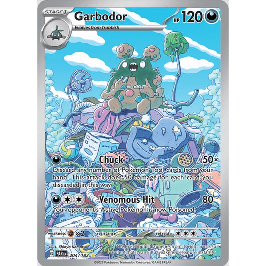 Garbodor, Art Rare, 204/191, Pokemon Card Game, Paradox Rift