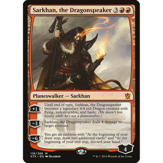 Sarkhan, the Dragonspeaker mythic 119 Magic the Gathering Khans of Tarkir