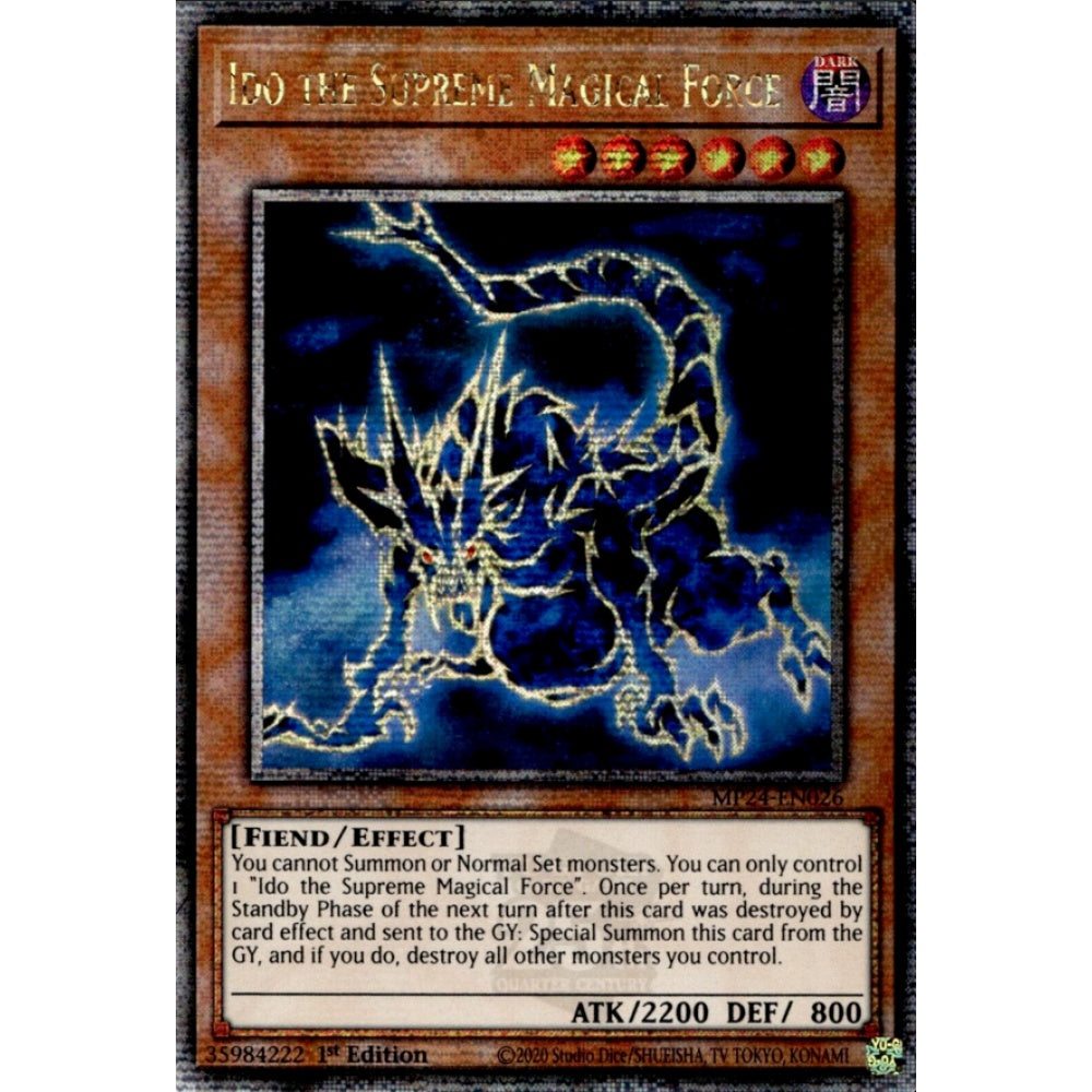 Ido the Supreme Magical Force, MP24-EN026, Quarter Century Secret Rare, Yu-Gi-Oh!, 25th Anniversary Tin: Dueling Mirrors
