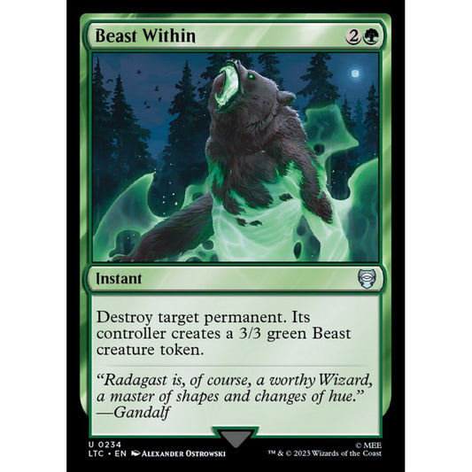 Beast Within, uncommon, 234, Magic the Gathering, Tales of Middle-earth Commander