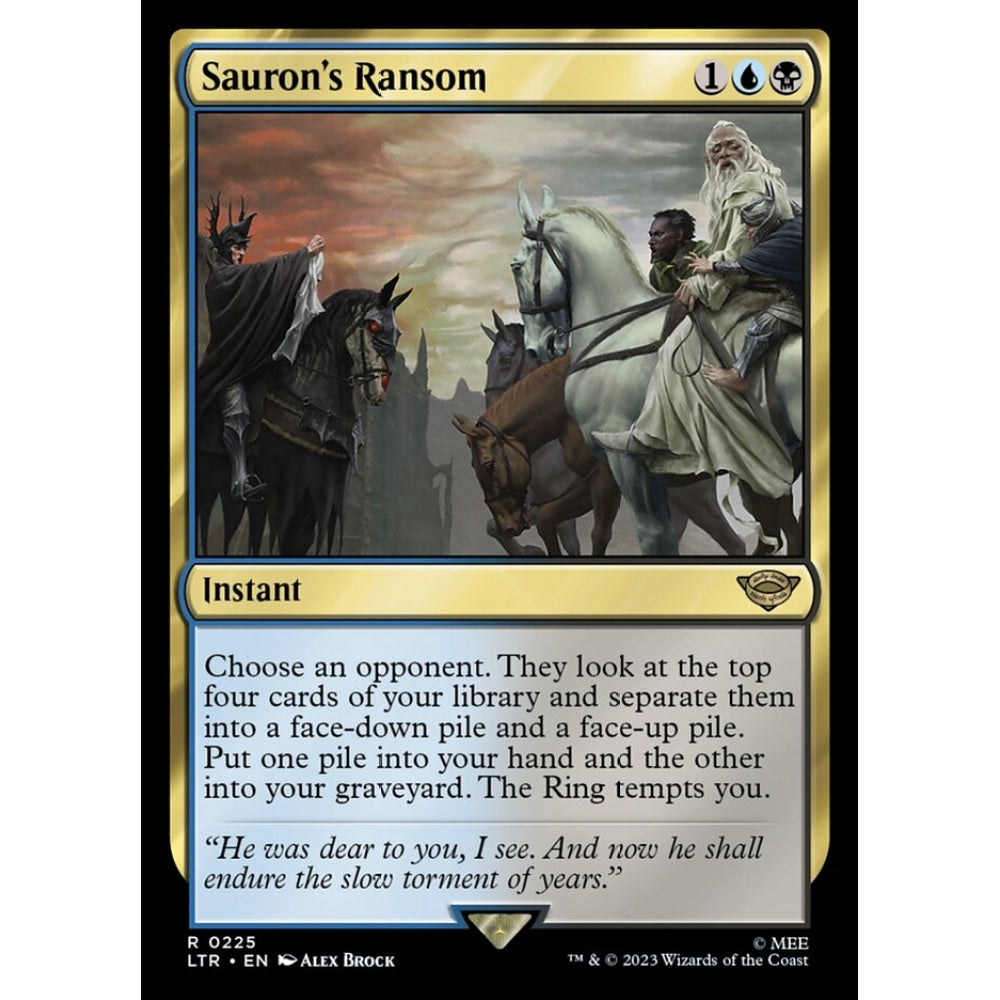Sauron's Ransom, rare, 225, Magic the Gathering, The Lord of the Rings: Tales of Middle-earth