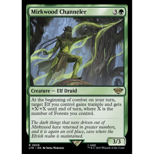 Mirkwood Channeler, rare, 828, Magic the Gathering, The Lord of the Rings: Tales of Middle-earth