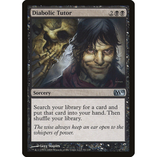 Diabolic Tutor uncommon 91 Magic the Gathering Magic 2010