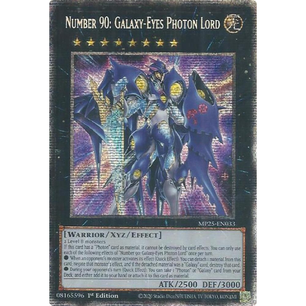 Number 90: Galaxy-Eyes Photon Lord MP25-EN033 Starlight Rare Yu-Gi-Oh 2025 Mega-Pack