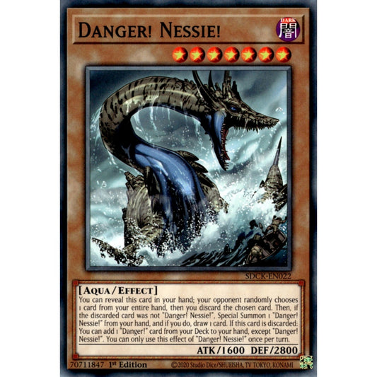 Danger! Nessie! MP25-EN141 Prismatic Prismatic Secret Rare Yu-Gi-Oh 2025 Mega-Pack Tin in Art