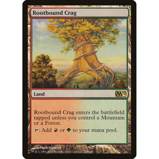 Rootbound Crag rare 228 Magic the Gathering Magic 2012