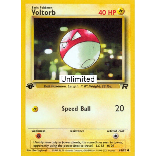 Voltorb Common 69/82 Pokemon Card Game Team Rocket
