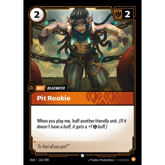Pit Rookie OGN-136/298 Riftbound Card Game Origins Common