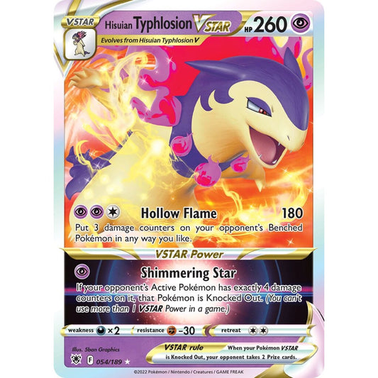 Hisuian Typhlosion VSTAR Holo Rare VSTAR 054/189 Pokemon Card Game Astral Radiance