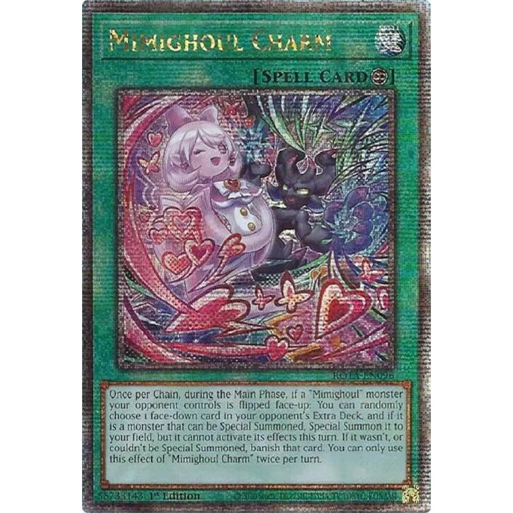 Mimighoul Charm (Quarter Century Secret Rare) ROTA-EN096 QCR Yu-Gi-Oh Rage of the Abyss