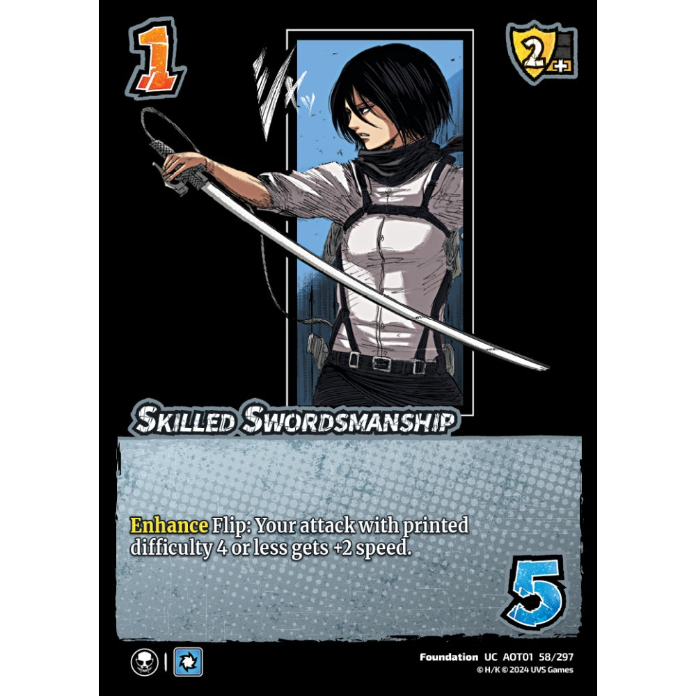 Skilled Swordsmanship, 58/297, UC, UniVersus, Attack on Titan: Battle for Humanity