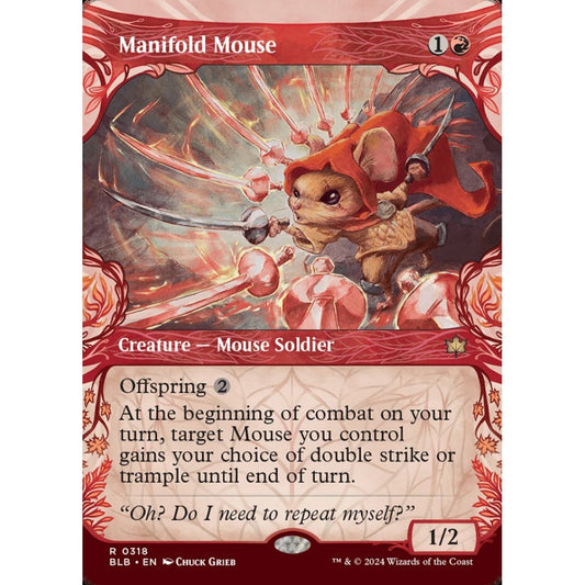 Manifold Mouse, 318, rare, Magic: The Gathering, Bloomburrow