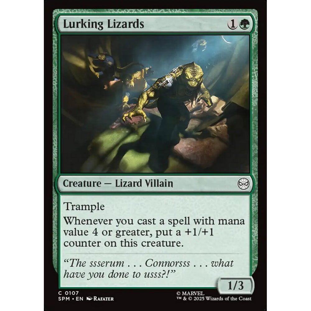 Lurking Lizards common 107 Magic the Gathering Marvel's Spider-Man