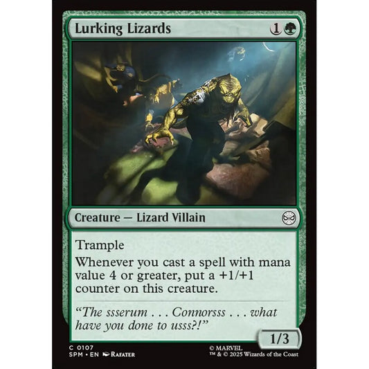 Lurking Lizards common 107 Magic the Gathering Marvel's Spider-Man