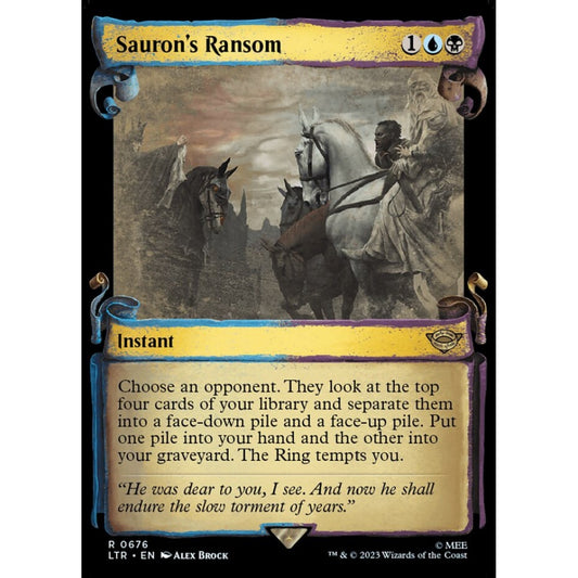 Sauron's Ransom, rare, 676, Magic the Gathering, The Lord of the Rings: Tales of Middle-earth