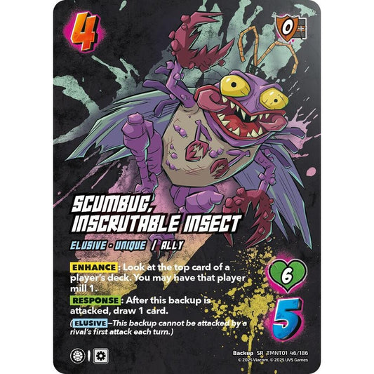 Scumbug, Inscrutable Insect 46/186 TMNT01 Universus Teenage Mutant Ninja Turtles Backup SR