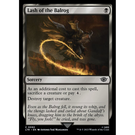 Lash of the Balrog, common, 92, Magic the Gathering, The Lord of the Rings: Tales of Middle-earth