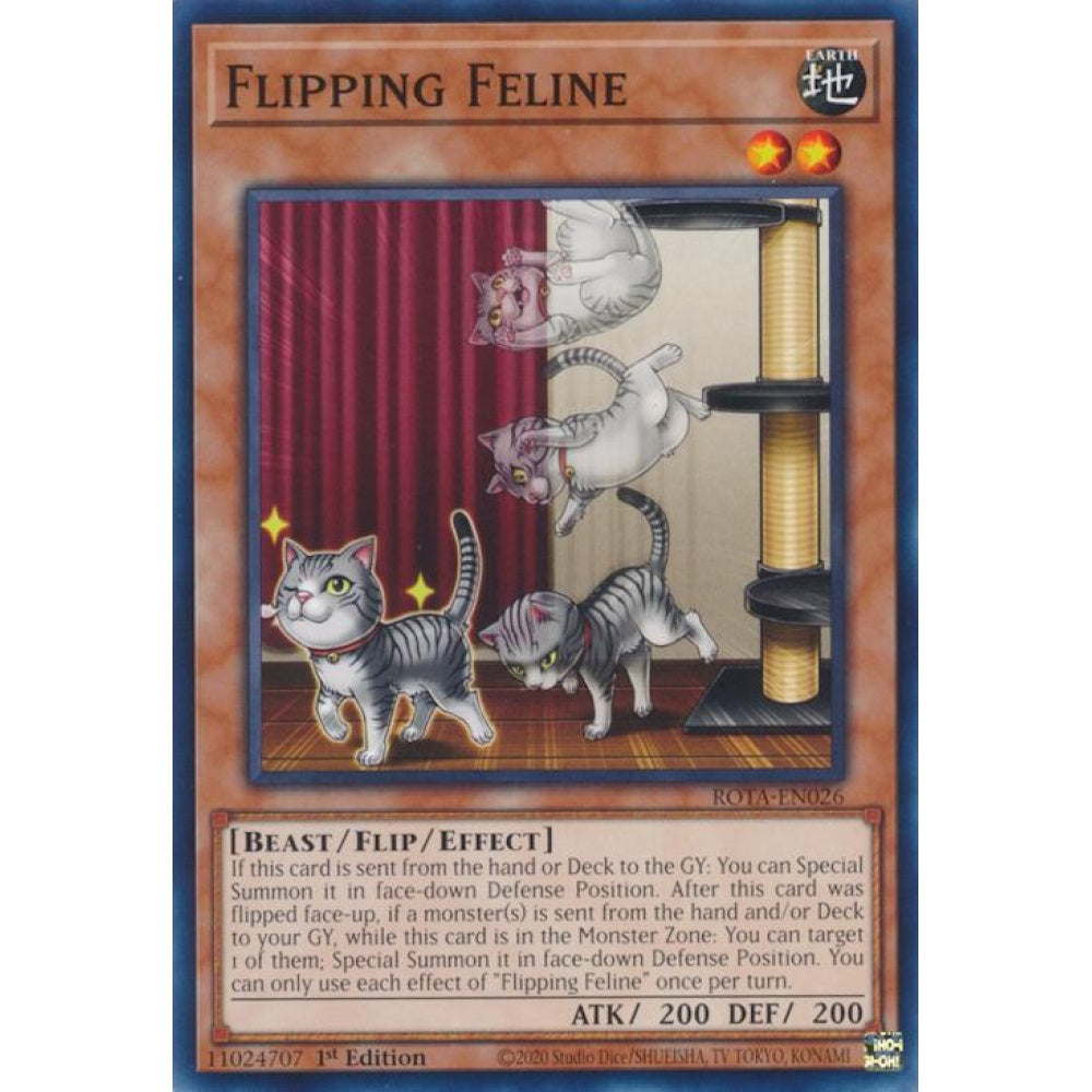 Flipping Feline ROTA-EN026 Common Yu-Gi-Oh Rage of the Abyss