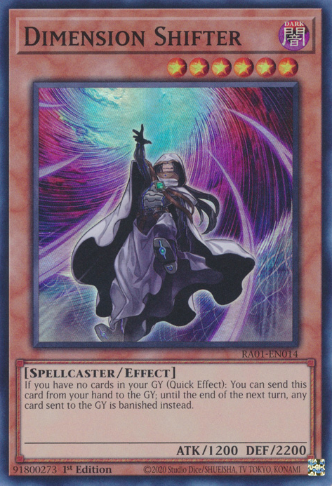 Dimension Shifter RA01-EN014 QCR Quarter Century Secret Rare Yu-Gi-Oh 25th Anniversary Rarity Collection in Art