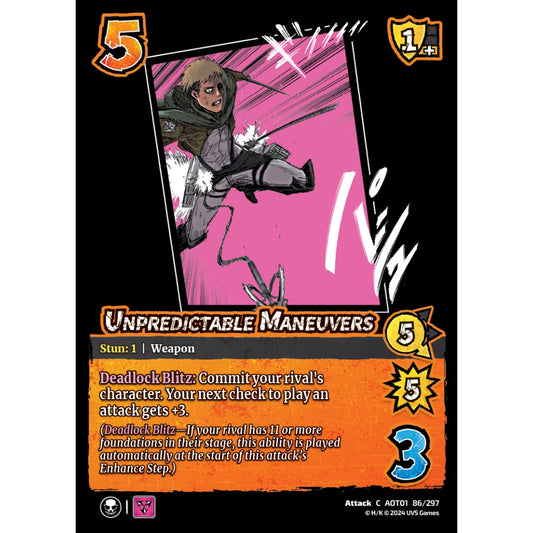 Unpredictable Maneuvers, 86/297, C, UniVersus, Attack on Titan: Battle for Humanity