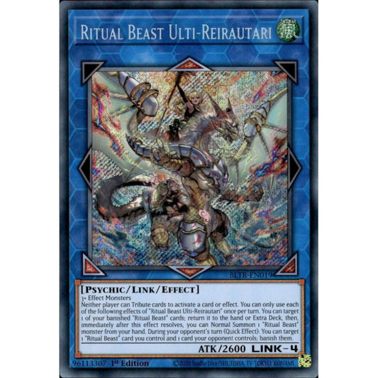 Ritual Beast Ulti-Reirautari BLTR-EN019 Secret Yu-Gi-Oh Battles of Legend: Terminal Revenge
