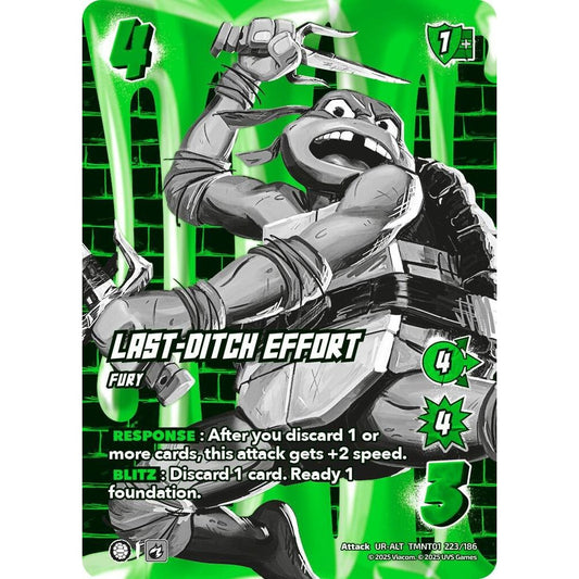 Last-Ditch Effort 223/186 TMNT01 Universus Teenage Mutant Ninja Turtles Attack UR-ALT