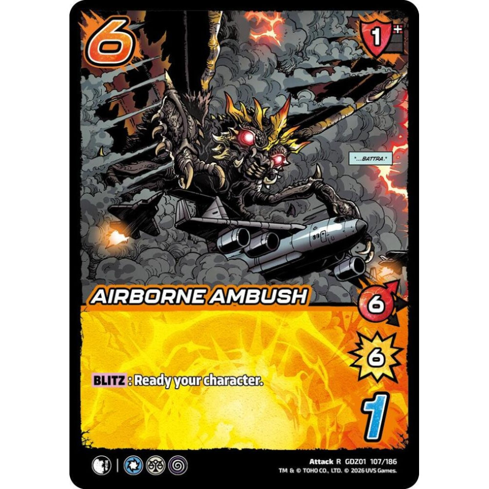 Airborne Ambush GDZ01 107/186 GDZ01 Universus Godzilla: Reign of Kaiju Attack R