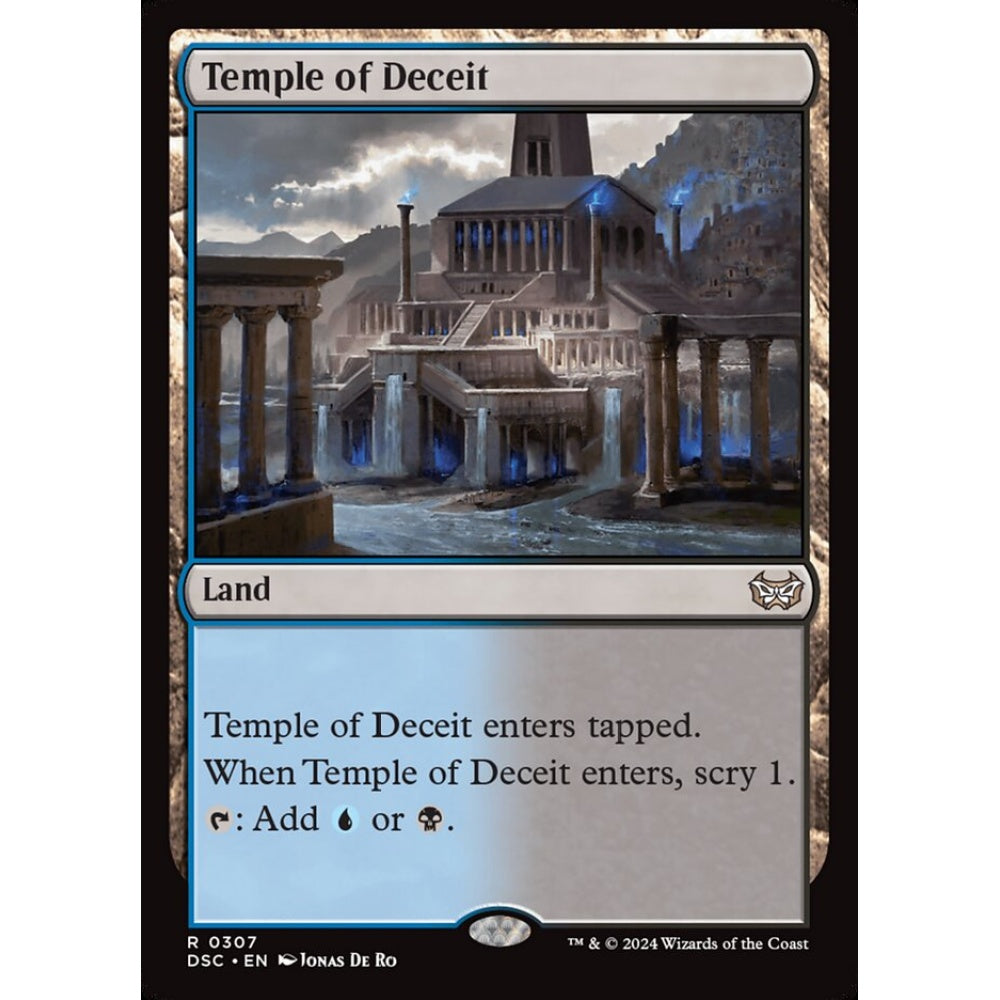 Temple of Deceit, 307, rare, Magic: The Gathering, Duskmourn: House of Horror