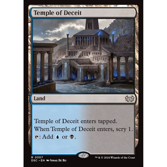 Temple of Deceit, 307, rare, Magic: The Gathering, Duskmourn: House of Horror