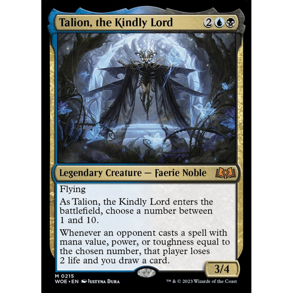 Talion, the Kindly Lord, mythic, 215, Magic the Gathering, Wilds of Eldraine