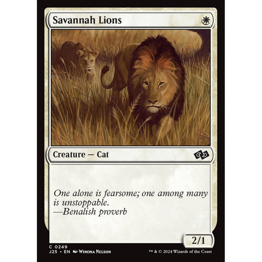 Savannah Lions, 249, common, Magic: The Gathering, Foundations Jumpstart