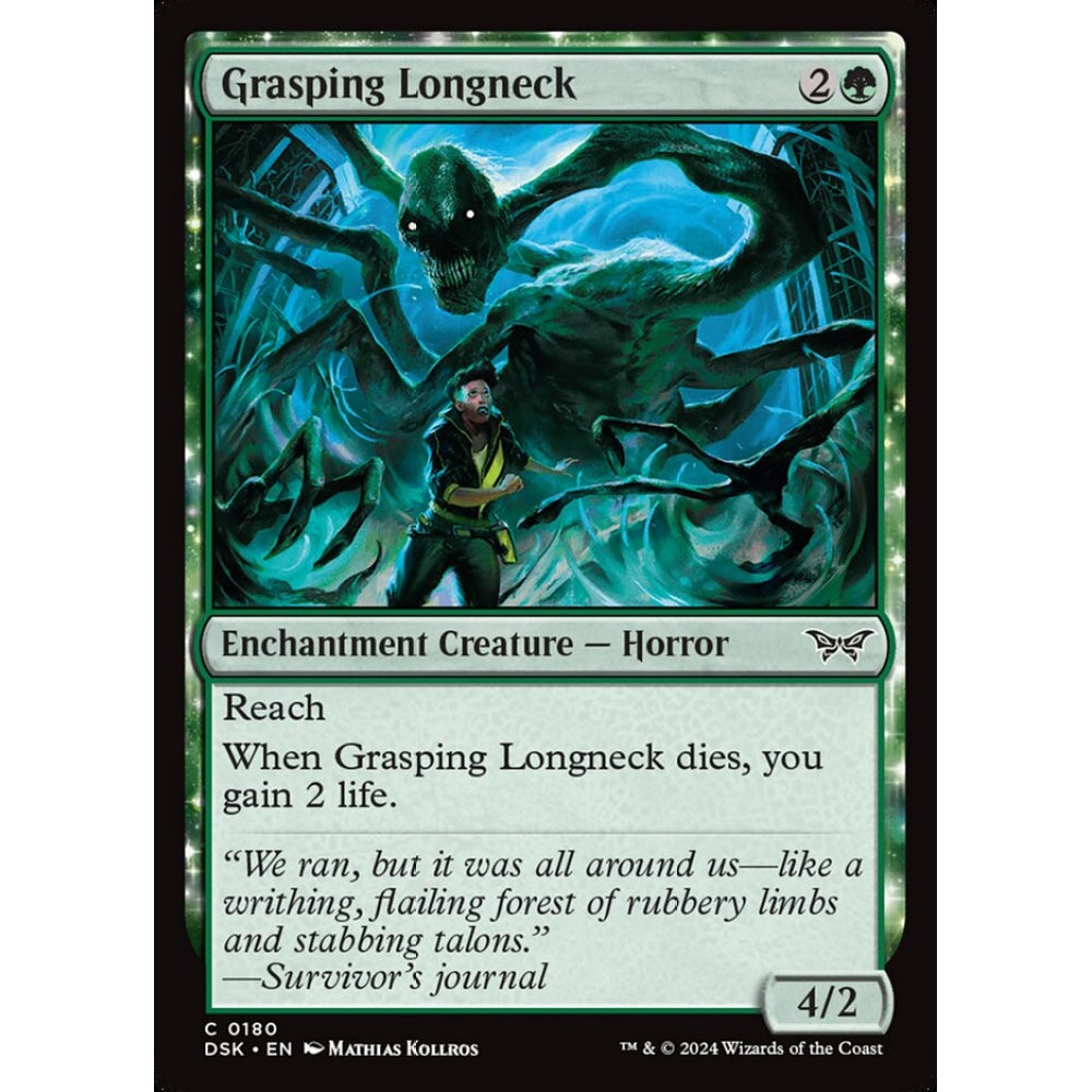 Grasping Longneck, 180, common, Magic: The Gathering, Duskmourn: House of Horror