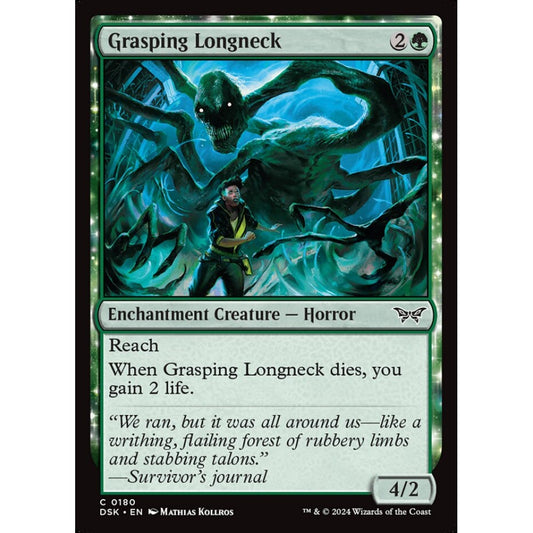 Grasping Longneck, 180, common, Magic: The Gathering, Duskmourn: House of Horror