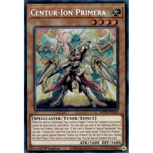 Centur-Ion Primera MP24-EN143 Prismatic Prismatic Secret Rare Yu-Gi-Oh 25th Anniversary Tin: Dueling Mirrors in Art