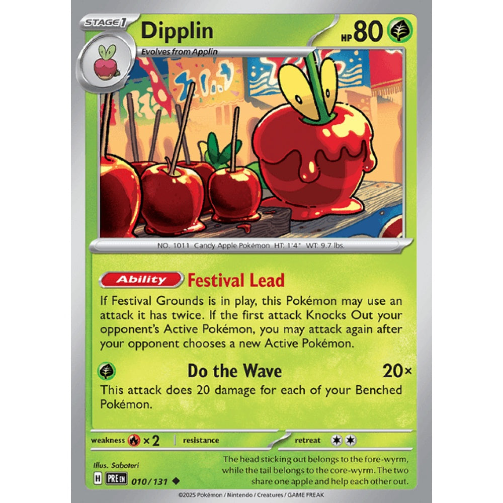 Dipplin Uncommon 010/131 Pokemon Card Game Prismatic Evolutions