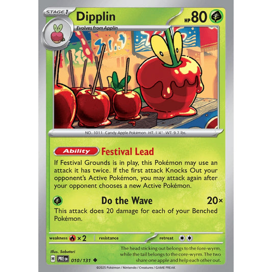 Dipplin Uncommon 010/131 Pokemon Card Game Prismatic Evolutions
