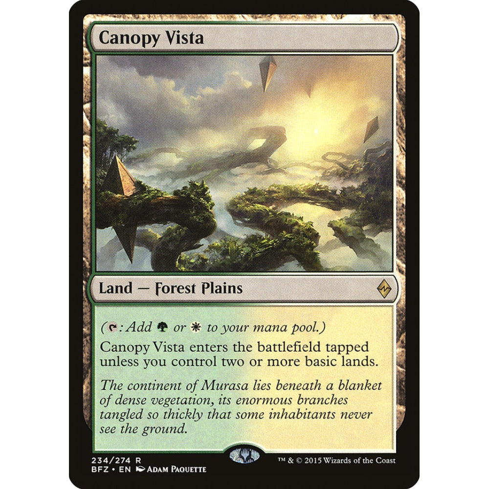 Canopy Vista rare 234 Magic the Gathering Battle for Zendikar