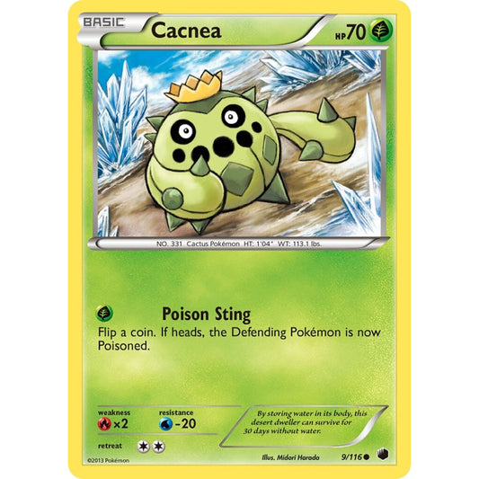 Cacnea Common 9/116 Pokemon Card Game Plasma Freeze