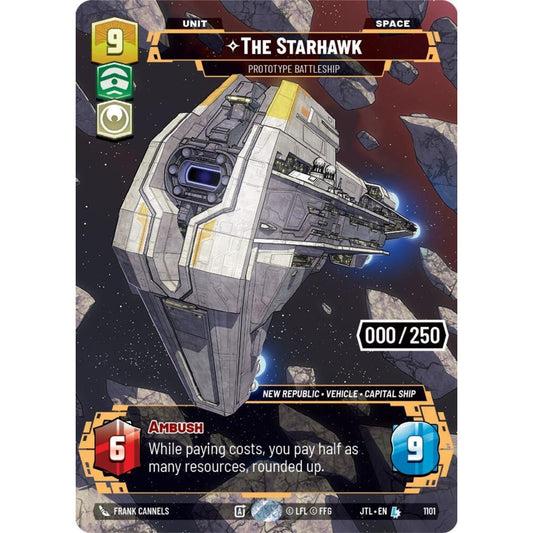 The Starhawk, L, JTL 1101) Prestige Serialized, Star Wars Unlimited