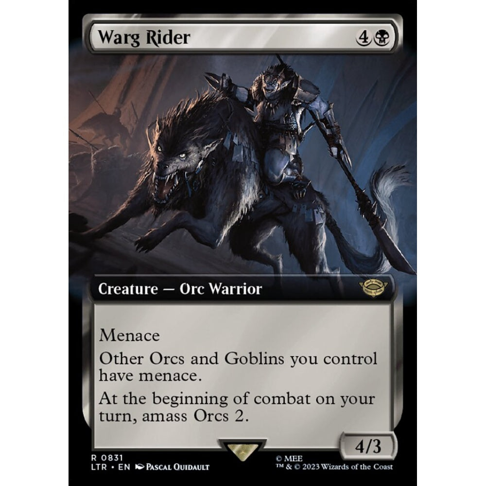Warg Rider, rare, 831, Magic the Gathering, The Lord of the Rings: Tales of Middle-earth