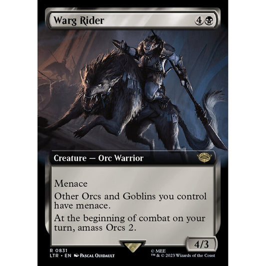 Warg Rider, rare, 831, Magic the Gathering, The Lord of the Rings: Tales of Middle-earth