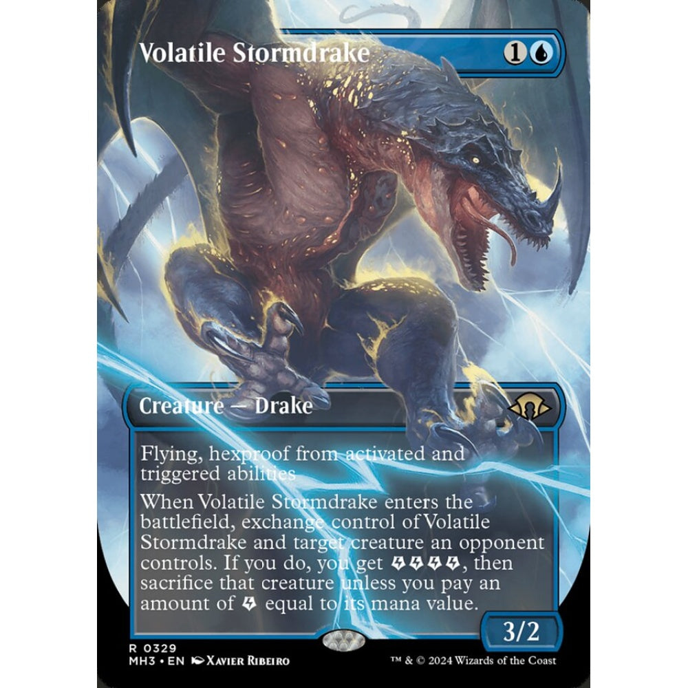 Volatile Stormdrake, 329, rare, Magic: The Gathering, Modern Horizons 3